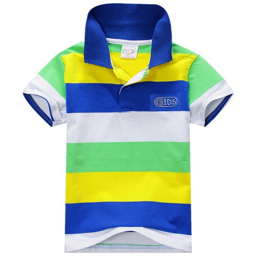 1-7Y Baby Children Boys Striped T-shirts Kids Tops S Tee Polo Shirts Clothing UBY