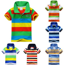 1-7Y Baby Children Boys Striped T-shirts Kids Tops S Tee Polo Shirts Clothing UBY