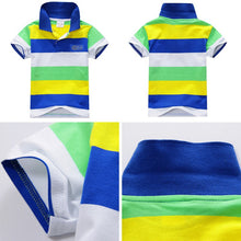 1-7Y Baby Children Boys Striped T-shirts Kids Tops S Tee Polo Shirts Clothing UBY