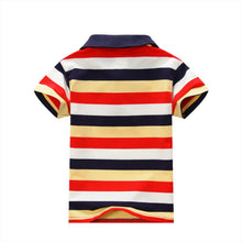 1-7Y Baby Children Boys Striped T-shirts Kids Tops S Tee Polo Shirts Clothing UBY