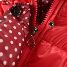 Super Warm Baby Girl Down Coat Bebe Hooded Jacket Bowknot Long Sleeve Jackets Kids Polka Dot Outwear UBY