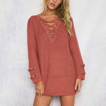 Women Warm Sweaters And Pullovers Long Sleeve Solid Color V-Neck Women Tops Clothing UBY