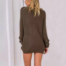 Women Warm Sweaters And Pullovers Long Sleeve Solid Color V-Neck Women Tops Clothing UBY