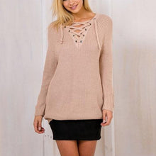 Women Warm Sweaters And Pullovers Long Sleeve Solid Color V-Neck Women Tops Clothing UBY