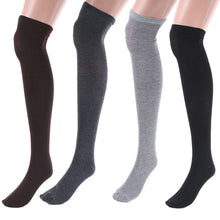 Women Girl Sexy Thigh High Stocking Over the Knee Cotton Stockings Opaque Knitted 4 Colors PY8 UBY
