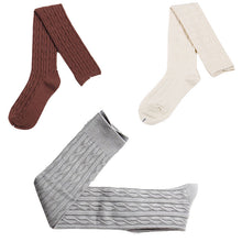 New Women Wool Braid Over Knee Socks Thigh Highs Hose Stockings Twist Warm Winter UBY