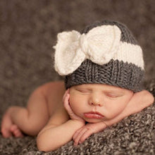 born Baby Kids Girls Boys Lovely Bowknot Knitted Crochet Cap Warm Hat Pography Props Caps UBY
