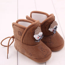born Boys Girls Cartoon Prewalker Fleece Boots Baby Toddler Indoor Crib Shoes PY5 UBY