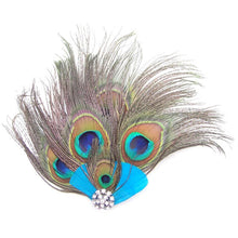 Peacock Feather Rhinestone Hairpin Hair Clips Dance Party Wedding Hair Band Wear UBY