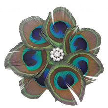 Peacock Feather Rhinestone Hairpin Hair Clips Dance Party Wedding Hair Band Wear UBY