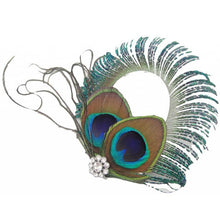 Peacock Feather Rhinestone Hairpin Hair Clips Dance Party Wedding Hair Band Wear UBY