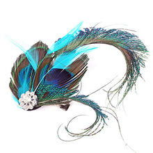 Peacock Feather Rhinestone Hairpin Hair Clips Dance Party Wedding Hair Band Wear UBY