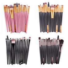 15Pcs Makeup Set Powder Foundation Eyeshadow Eyeliner Lip Cosmetic Brushes UBY