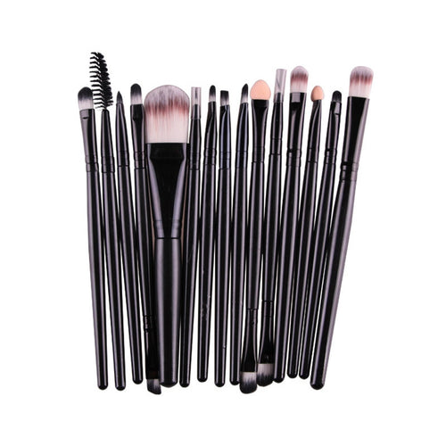 15Pcs Makeup Set Powder Foundation Eyeshadow Eyeliner Lip Cosmetic Brushes UBY