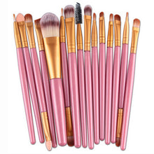 15Pcs Makeup Set Powder Foundation Eyeshadow Eyeliner Lip Cosmetic Brushes UBY