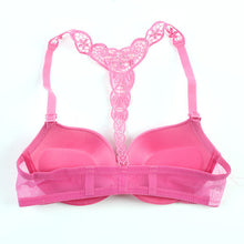 Sexy Push Up Bras for Women Front Closure Lace Racer Back Racerback Bra Smooth 32-36B PY4 Y3 UBY