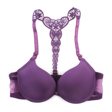 Sexy Push Up Bras for Women Front Closure Lace Racer Back Racerback Bra Smooth 32-36B PY4 Y3 UBY