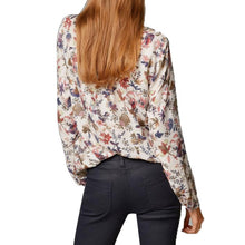 Sexy Summer Women V Neck Top Shirt Flower Printed Blouse Long-sleeve Casual Shirt UBY