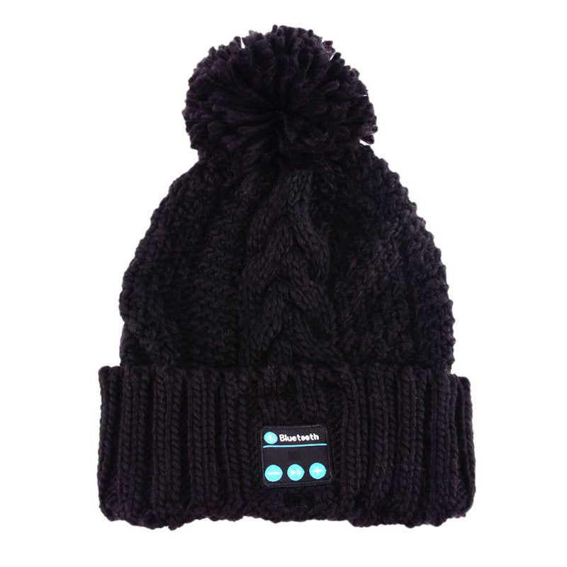 Soft Warm Beanies Hats for Women Wireless Bluetooth Smart Caps Headphone Headset Speaker Mic UBY