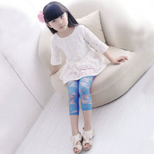 Summer Baby Kids Girls Cropped Leggings Lace Floral Casual 3 4 Capri Pants Trousers 2-7Y UBY