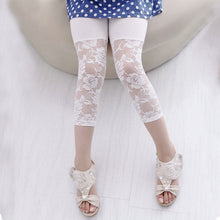 Summer Baby Kids Girls Cropped Leggings Lace Floral Casual 3 4 Capri Pants Trousers 2-7Y HT UBY