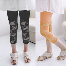 Summer Baby Kids Girls Cropped Leggings Lace Floral Casual 3 4 Capri Pants Trousers 2-7Y HT UBY