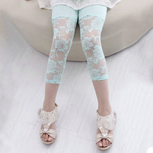 Summer Baby Kids Girls Cropped Leggings Lace Floral Casual 3 4 Capri Pants Trousers 2-7Y HT UBY