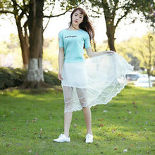 Summer Women Sexy Lace Skirts Women Fashion Long Section Skirt Jupe Tulle Black and White Short Skirt UBY