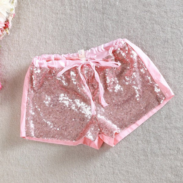 Toddler 2-6 Y Kids Girl Sequins Shorts Short Pants Tie Bow Elastic Waist Trousers PY1 UBY