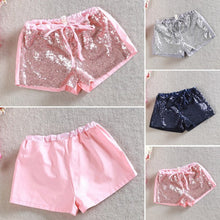 Toddler 2-6 Y Kids Girl Sequins Shorts Short Pants Tie Bow Elastic Waist Trousers PY1 UBY