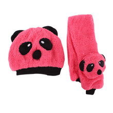 Unisex 1-3Y Baby Girls Boys Winter Hats NeckerchiefBeanie Hat and Scarf Set Cartoon Panda CapUBY