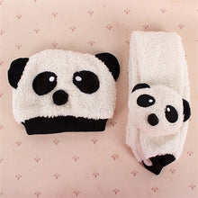 Unisex 1-3Y Baby Girls Boys Winter Hats NeckerchiefBeanie Hat and Scarf Set Cartoon Panda CapUBY