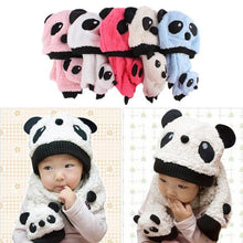 Unisex 1-3Y Baby Girls Boys Winter Hats NeckerchiefBeanie Hat and Scarf Set Cartoon Panda CapUBY