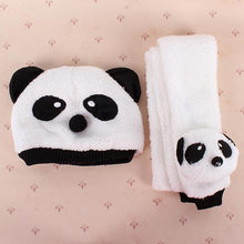 Unisex 1-3Y Baby Girls Boys Winter Hats NeckerchiefBeanie Hat and Scarf Set Cartoon Panda CapUBY