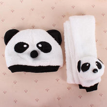 Unisex 1-3Y Baby Girls Boys Winter Hats NeckerchiefBeanie Hat and Scarf Set Cartoon Panda CapUBY