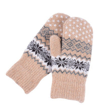 Winter Fashion Women men Rabbit Fur Wool Warm Gloves Full Finger Thick Mittens UBY