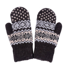 Winter Fashion Women men Rabbit Fur Wool Warm Gloves Full Finger Thick Mittens UBY