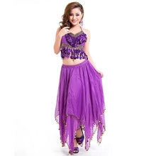 Women Belly Dance Costumes Bra Tops Crystal Sequins Beads Bells Sexy Vest UBY