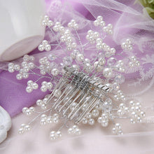 Women Bridal Wedding Hair Accessories Pearl Flower Tiara Headpiece Crystal Headband for girls UBY