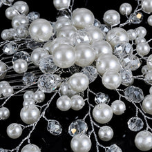 Women Bridal Wedding Hair Accessories Pearl Flower Tiara Headpiece Crystal Headband for girls UBY