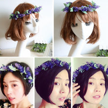 Women Flowers Wedding Party Garland Head Wreath Crown Floral Hairband UBY