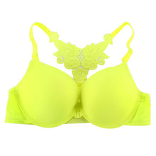 Women Front Closure Lace Racer Back Racerback Push Up Seamless Bra 32-36B UBY