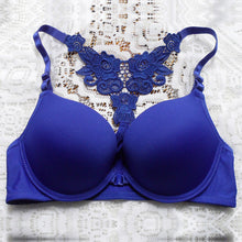 Women Front Closure Lace Racer Back Racerback Push Up Seamless Bra 32-36B UBY