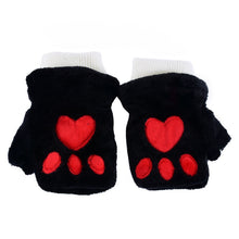 Women Girls Fingerless Warm Fur Fleece Gloves Cute Mittens Wrist Glove 6 Colors UBY