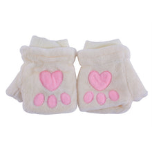 Women Girls Fingerless Warm Fur Fleece Gloves Cute Mittens Wrist Glove 6 Colors UBY