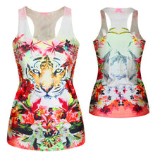 Women Gothic Punk Vest Shirt Pattern Print Clubwear Sleeveless T-Shirt UBY