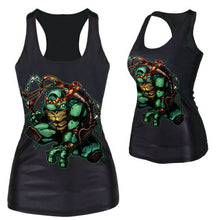 Women Gothic Punk Vest Shirt Pattern Print Clubwear Sleeveless T-Shirt UBY