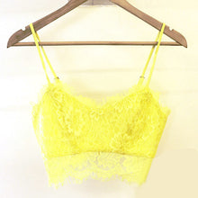 Women Lace V-neck Bralette Bralet Unpadded Bra Bustier Crop Top Cami Tank Zipper Back UBY