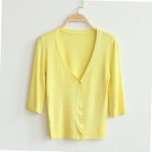 Women Lady Girl Knit 3 4 Sleeve Sweater Coat Knitwear Cardigan Jacket Ladies Tops Knit UBY