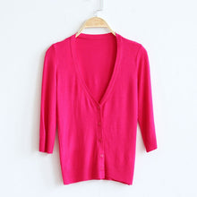 Women Lady Girl Knit 3 4 Sleeve Sweater Coat Knitwear Cardigan Jacket Ladies Tops Knit UBY